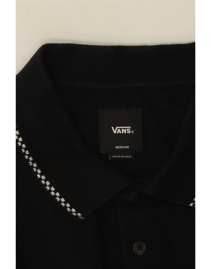 VANS Langærmet herre poloshirt Medium Sort Geometrisk