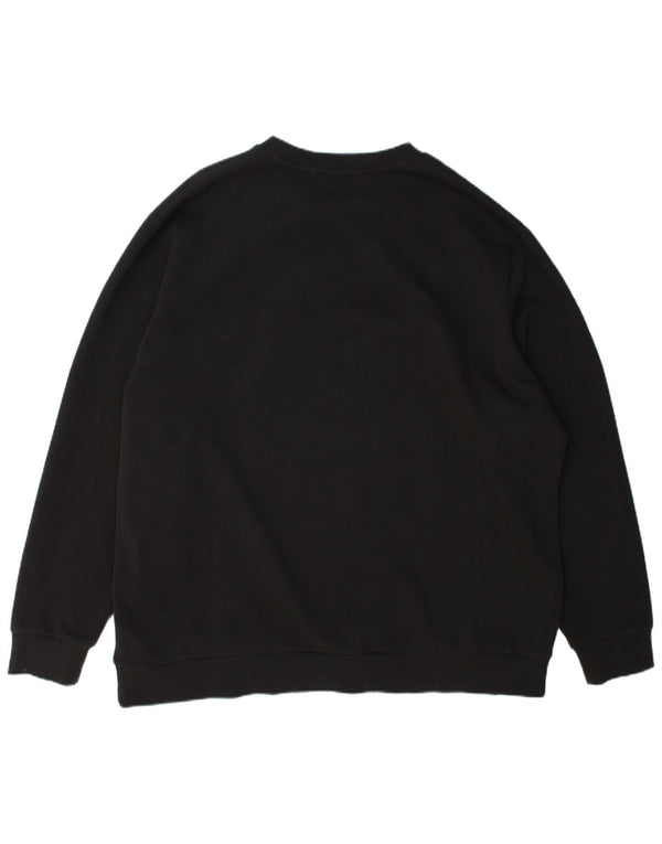 Hugo Boss Herre Grafisk Sweatshirt Jumper 4XL Sort Stribet Bomuld