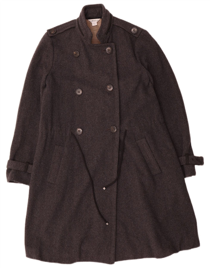 Marella Womens Military Double Breasted Coat UK 10 Small Grey Uld