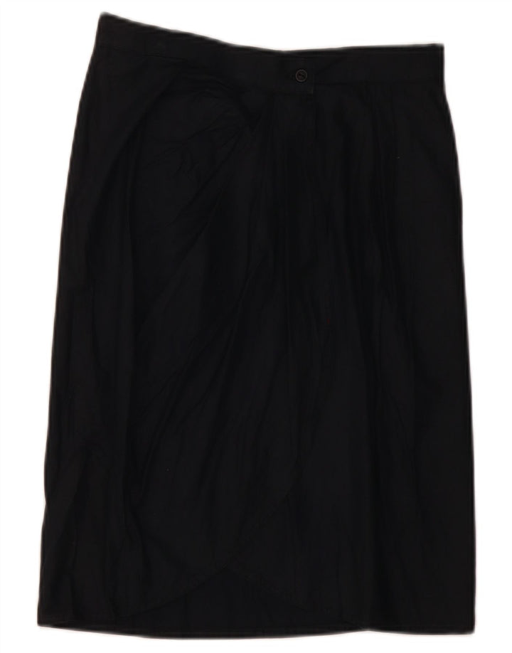 VINTAGE slå-om nederdel til kvinder W26 Lille sort