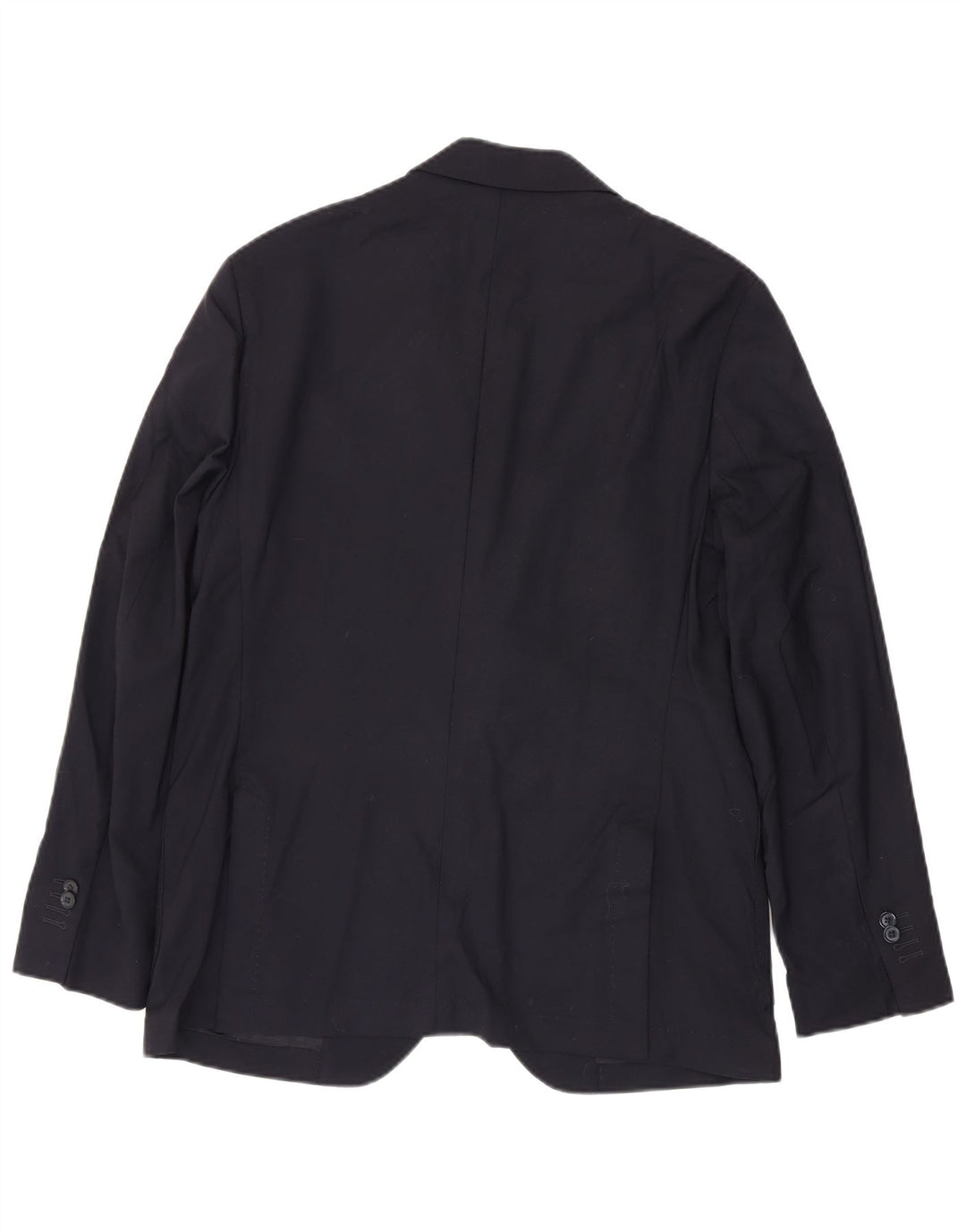 Massimo Dutti Herre 2-knaps blazerjakke EU 52 Stor marineblå uld