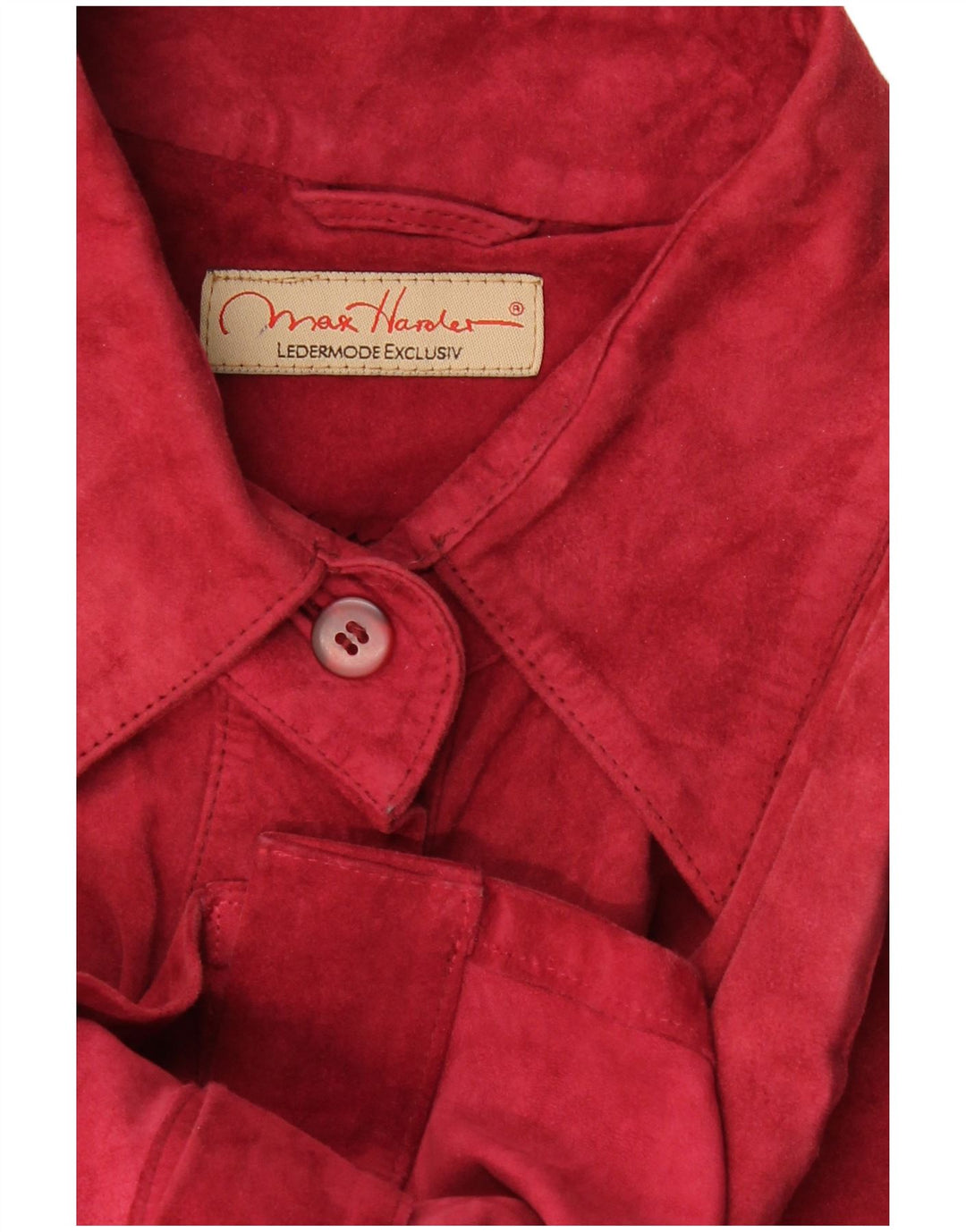 MAX HARDER Dame Overshirt Ruskindsskjorte UK 18 XL Rød