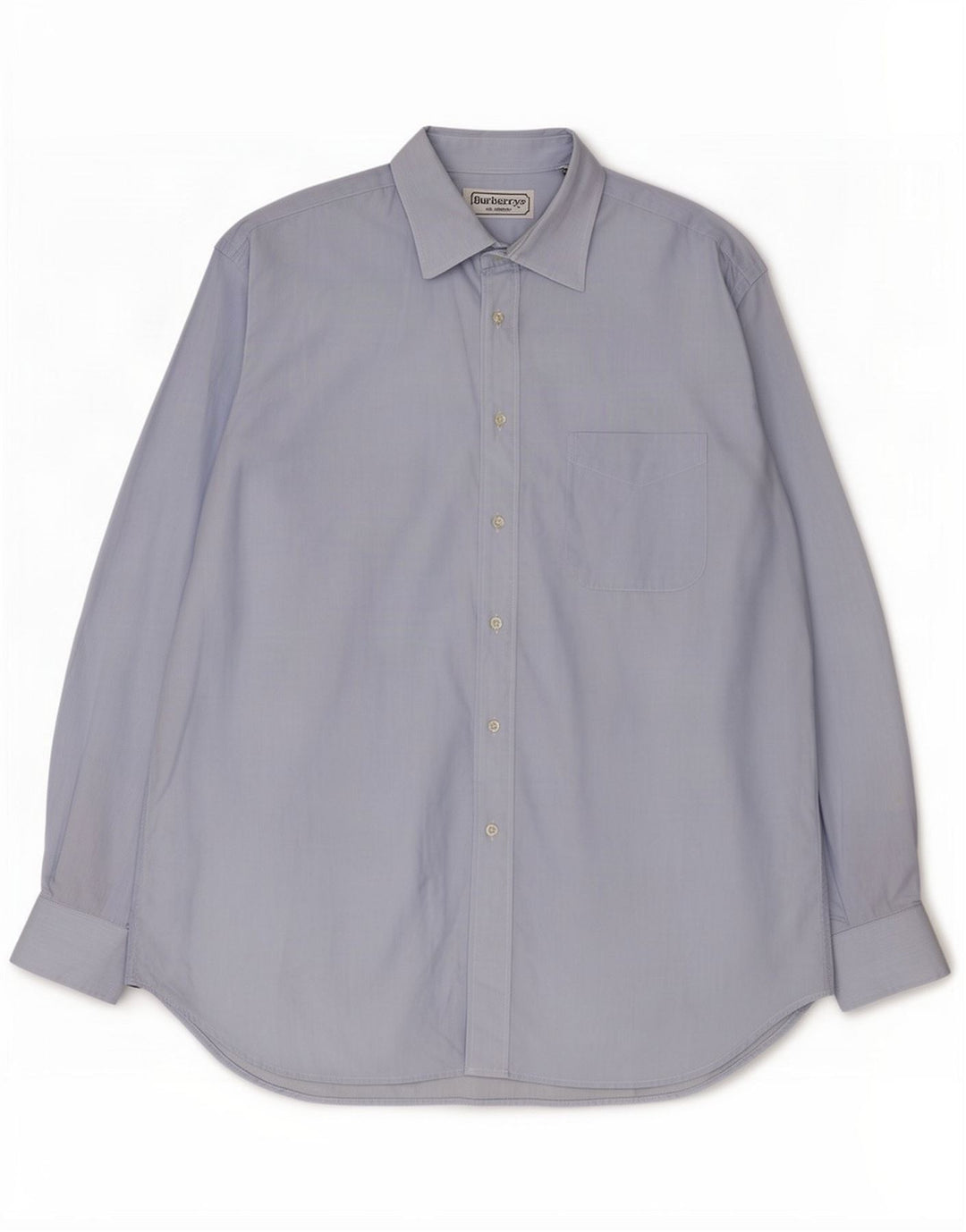 Burberrys Mens Shirt Size 16 Large Blue Cotton Classic