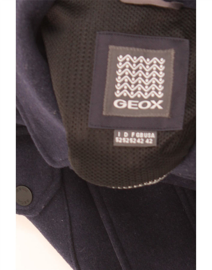 GEOX Herre Respira Utility Jacket UK 42 XL Marineblå Uld