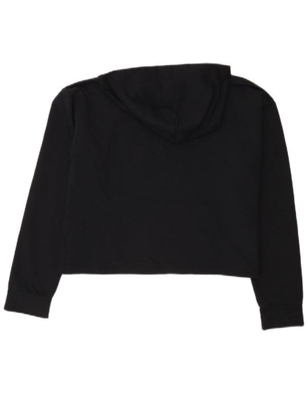 Puma Girls Crop Graphic Hoodie Jumper 15-16 år Sort Bomuld