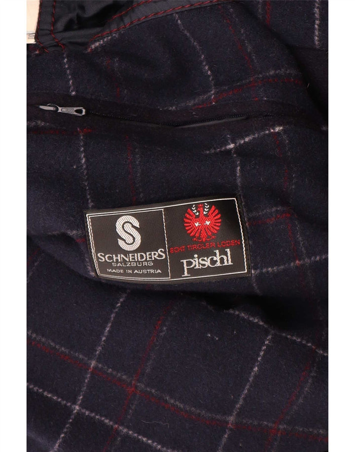 Schneiders Herre Pischl Overfrakke UK 42 XL Marineblå Uld