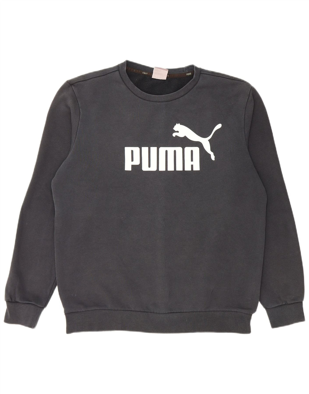 Puma Herre Grafisk Sweatshirt Jumper Medium Sort Bomuld