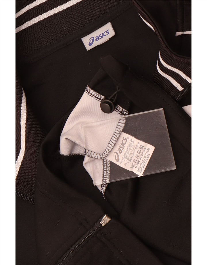 Asics træningsdragt topjakke til kvinder UK 18 XL Sort Colourblock Polyester