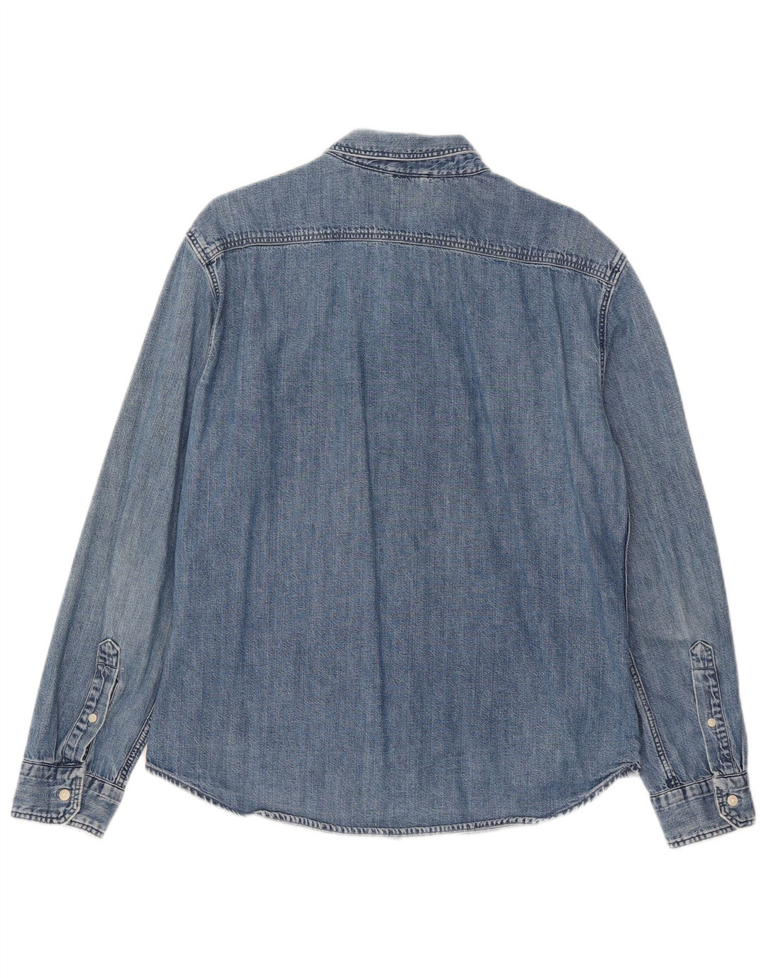 Levi's Herre Slim Denim Shirt UK 40 Large Blue Cotton
