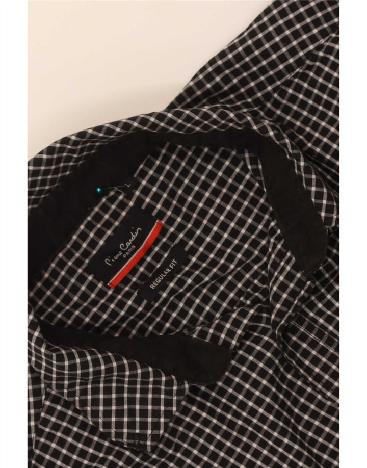 Pierre Cardin Herre Regular Fit skjorte Stor sort ternet