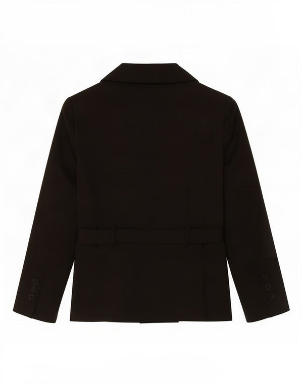 Zara Dame Blazer Jacket UK 18 XL Sort Polyester