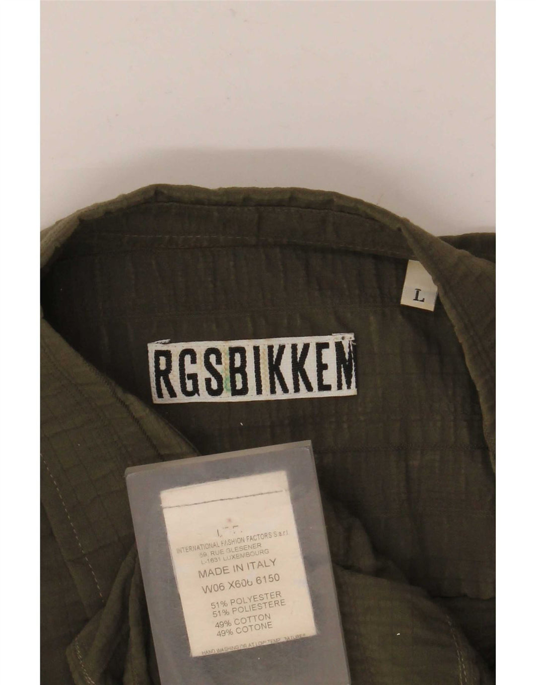 Bikkembergs Herreskjorte Large Khaki Polyester