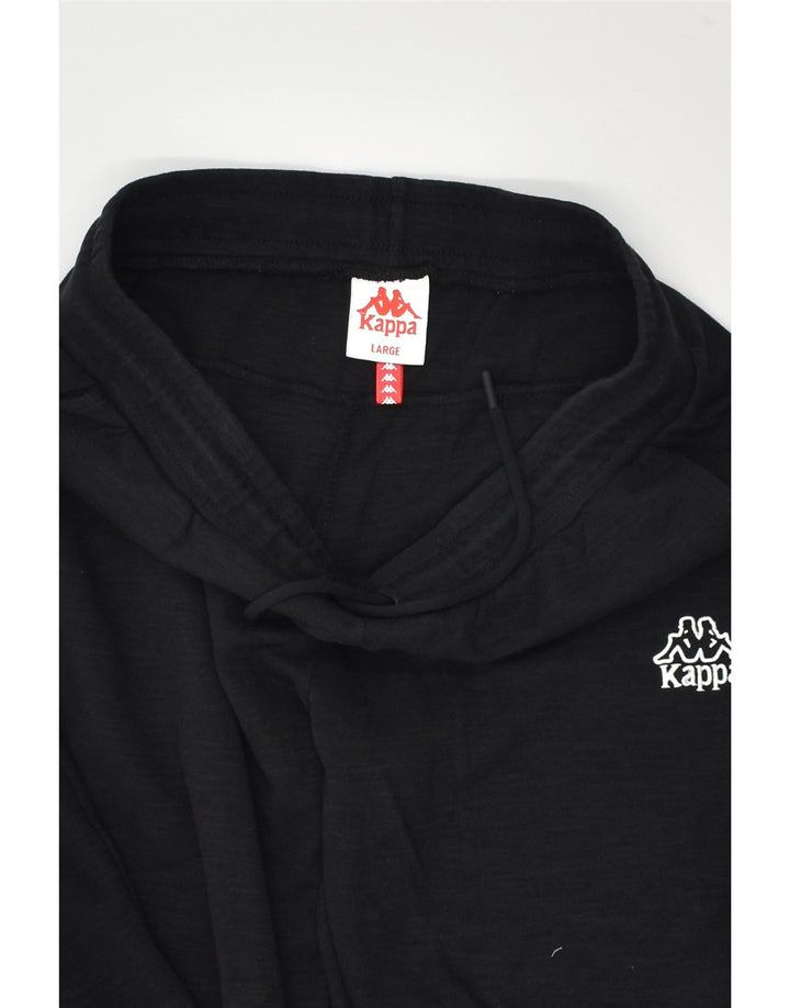 KAPPA Womens Tracksuit Trousers UK 16 Large Black | Vintage Kappa | Thrift | Second-Hand Kappa | Used Clothing | Messina Hembry 