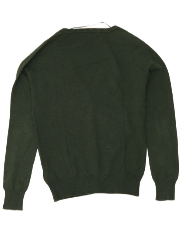 Zara Dame Cardigan Sweater UK 12 Medium Green Bomuld