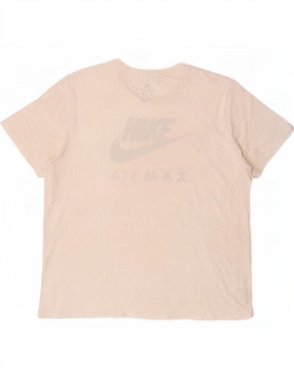 Nike Mens Athletic Cut Graphic T-Shirt Top 2XL White Cotton