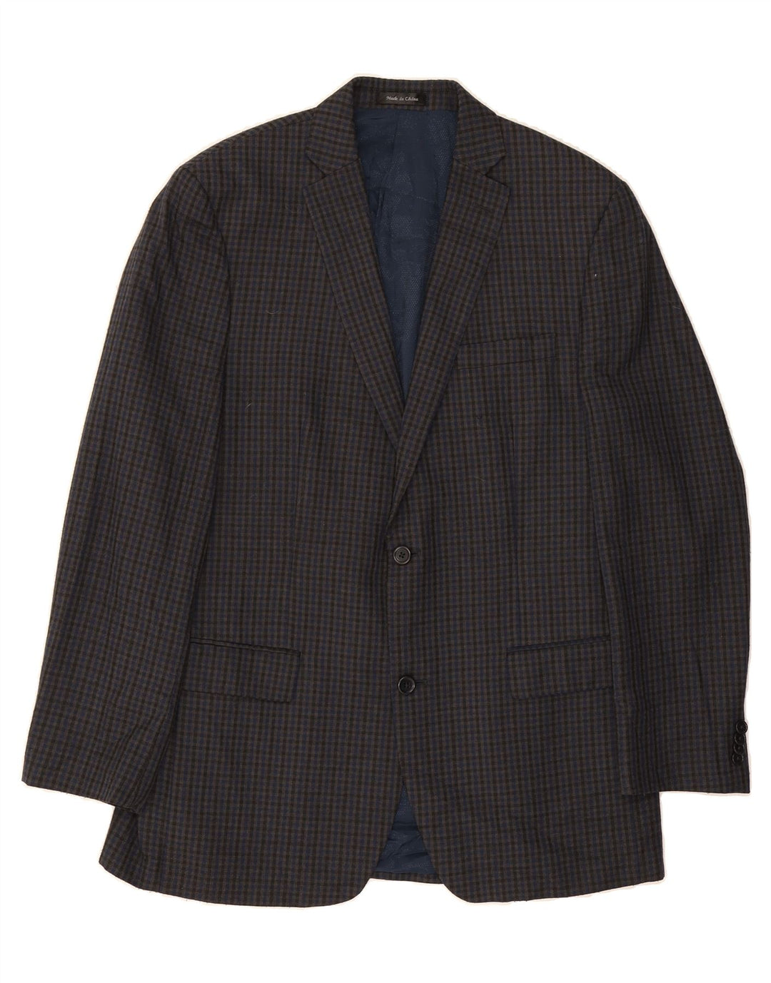 MICHAEL KORS Mens 2 Button Blazer Jacket UK 40 Large Grey Check Polyester Vintage Michael Kors and Second-Hand Michael Kors from Messina Hembry 
