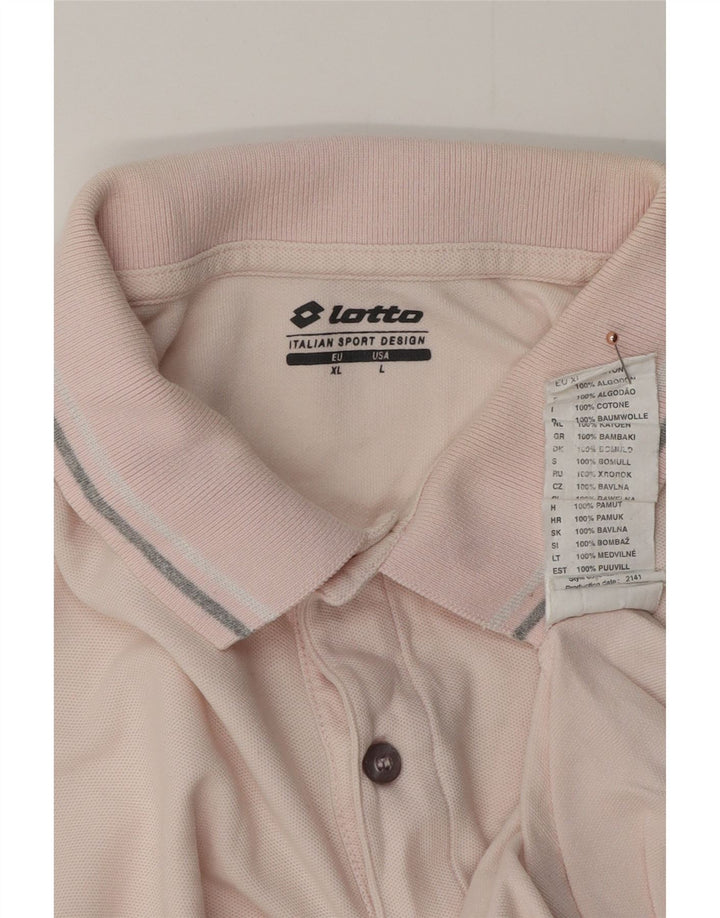 Lotto Herre Polo Shirt Stor Pink Bomuld