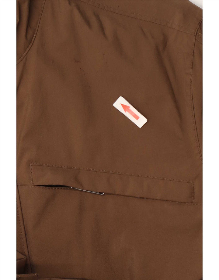 Vintage Herre Utility Jacket UK 38 Medium Brun Polyamid