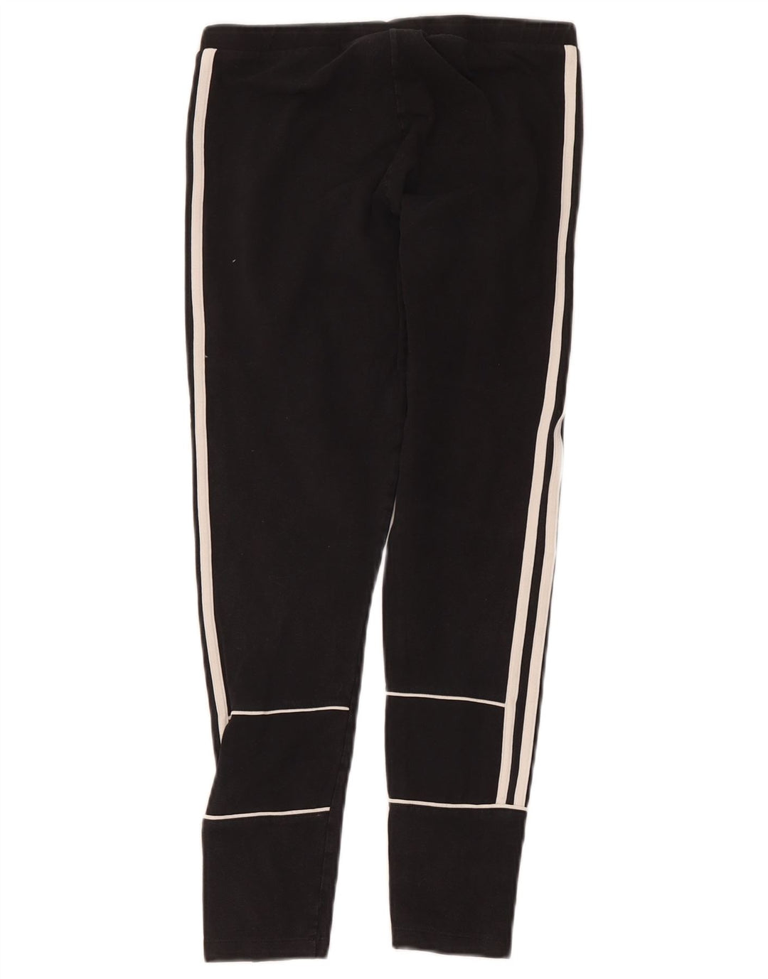 Adidas Womens Crop Leggings UK 12 Medium Black Bomuld