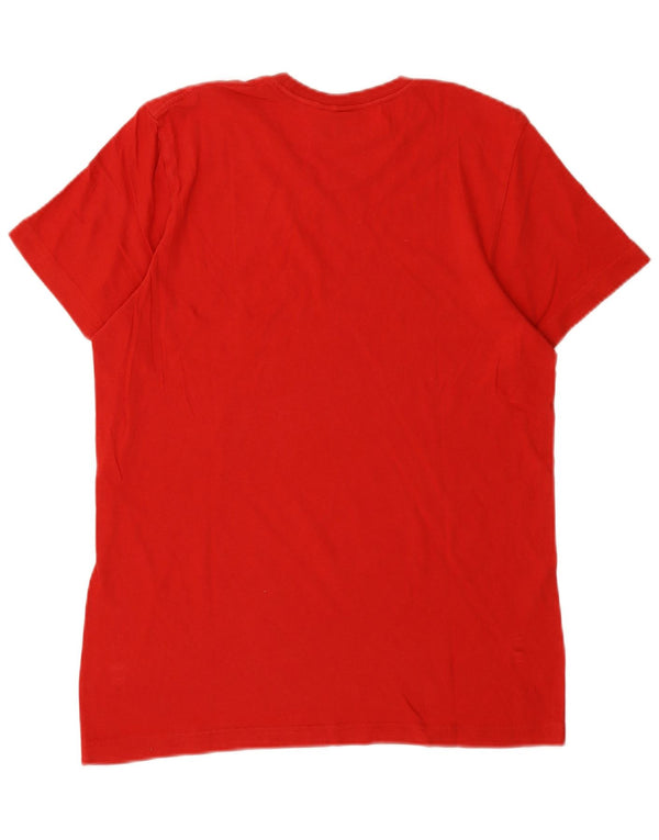 Adidas Herre grafisk T-shirt Top Medium Rød Bomuld
