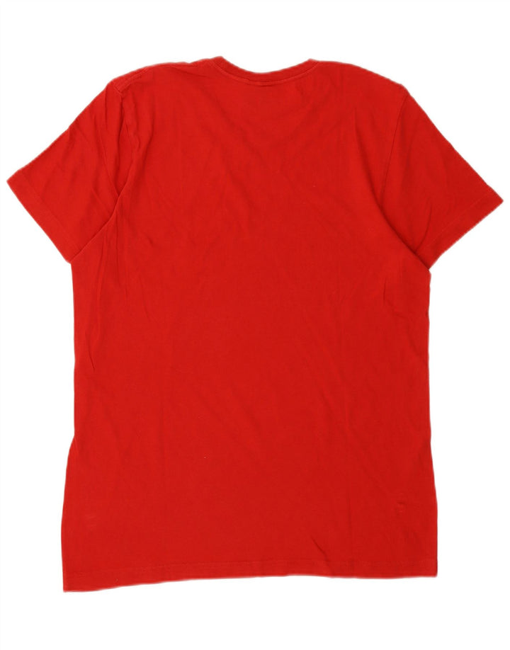Adidas Herre grafisk T-shirt Top Medium Rød Bomuld