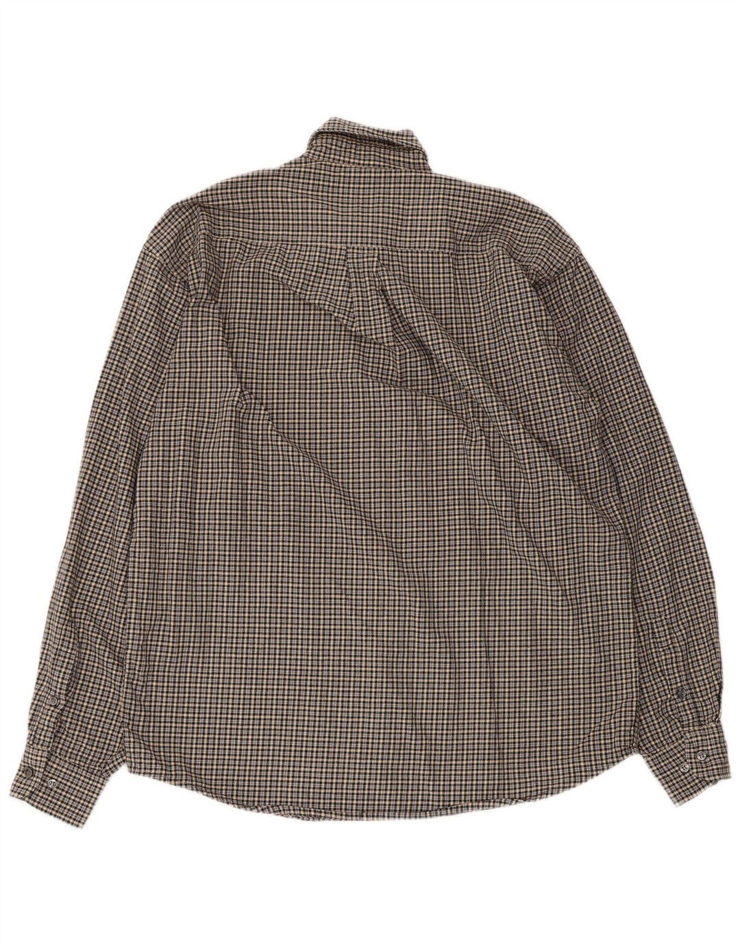 Sergio Tacchini Flannelskjorte til mænd mellemgrå ternet bomuld