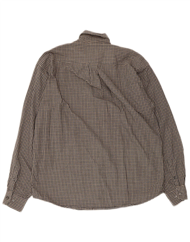 Sergio Tacchini Flannelskjorte til mænd mellemgrå ternet bomuld