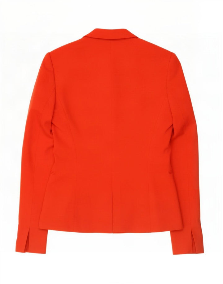 Zara Dame 1 Knap Blazer Jakke UK 12 Medium Rød Viscose