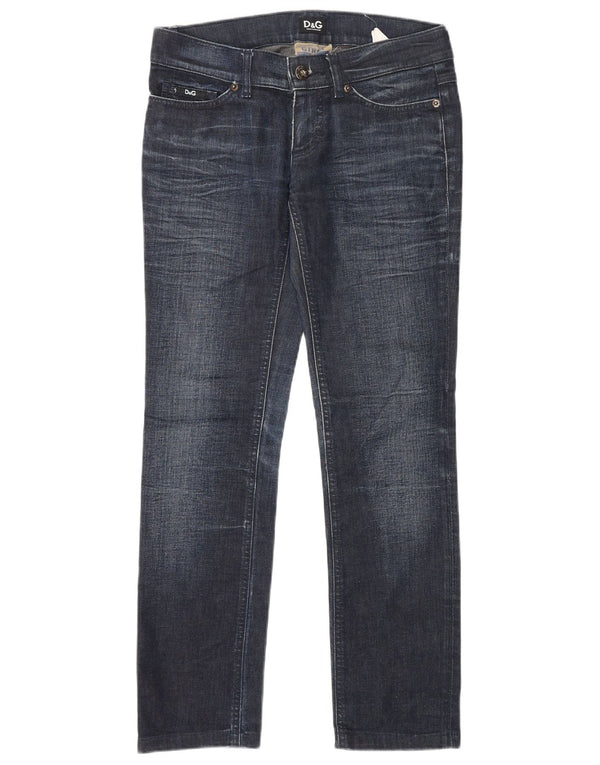 Dolce & Gabbana Dame Slim Jeans med lav talje W26 L28 Blå Bomuld
