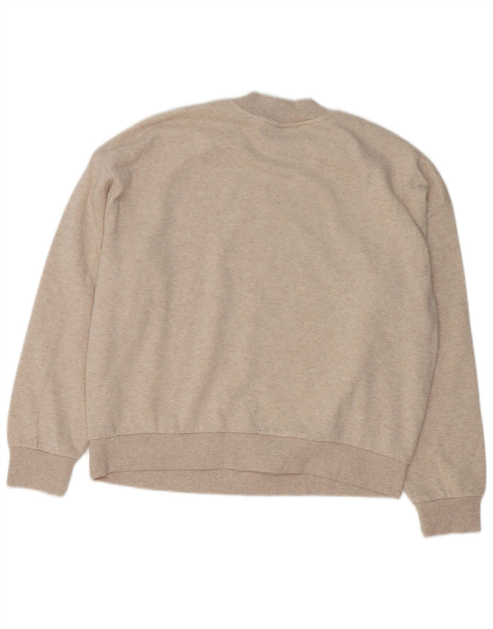 KAPPA Dame Oversized Sweatshirt Jumper UK 16 Stor Beige Bomuld
