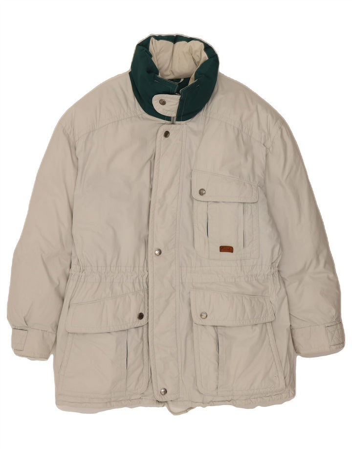VINTAGE Mens Windbreaker Jacket IT 54 2XL White Cotton Vintage Vintage and Second-Hand Vintage from Messina Hembry 