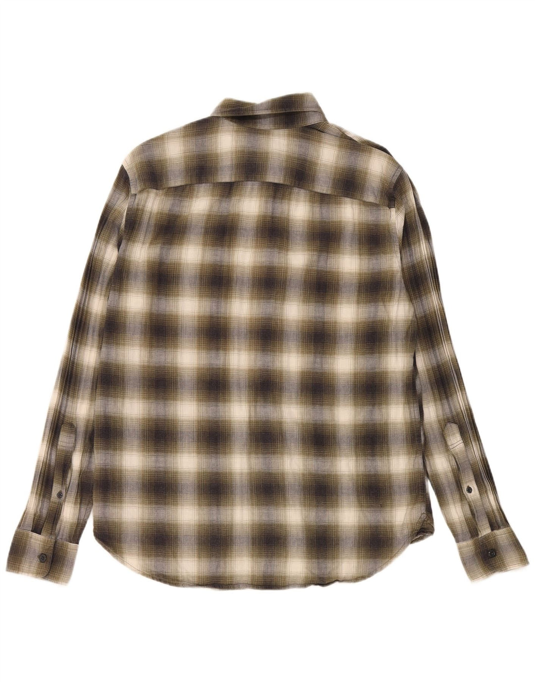 Abercrombie & Fitch Flanelskjorte til mænd Medium Khaki Ternet bomuld