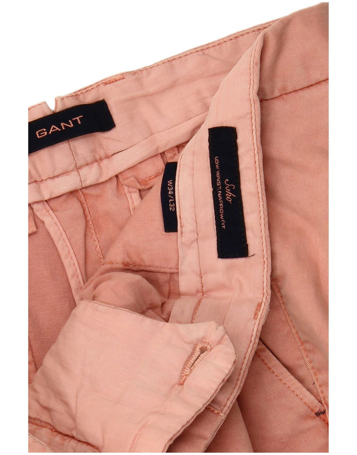GANT Soho Straight Chino-bukser til mænd W34 L32 Pink Bomuld