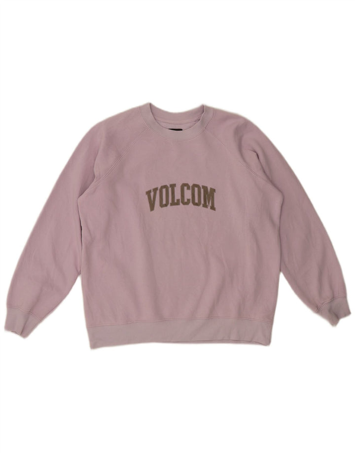 Volcom Womens Grafisk Oversized Sweatshirt Jumper UK 14 Medium Purple