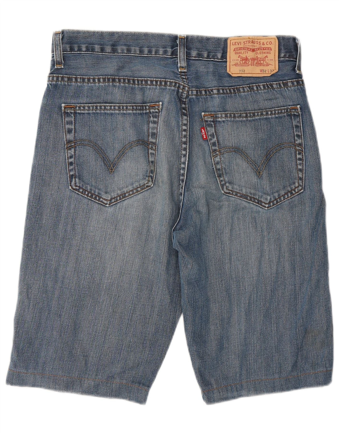 Levi's Herre 752 Denim Shorts W32 Medium Blue Bomuld