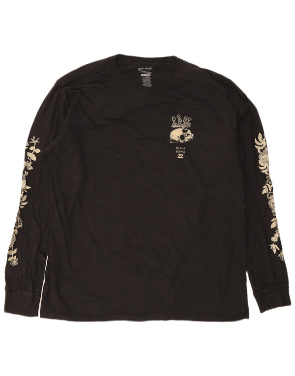 Billabong Herre Core Fit Slim Fit Grafisk Top Langærmet 2XL Sort Bomuld