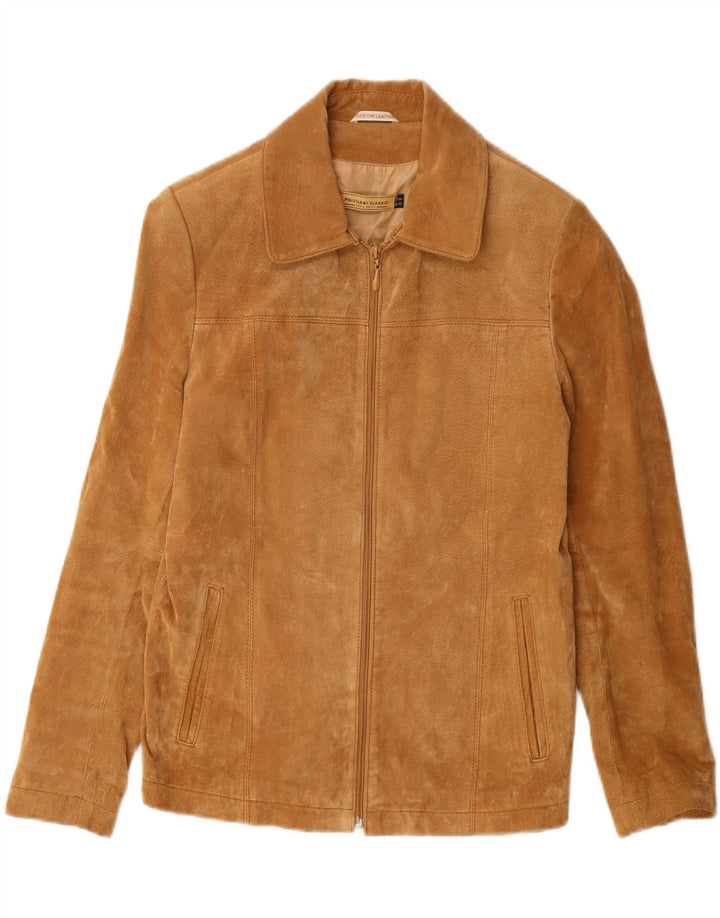 Privilegi Dame Ruskindsjakke IT 44 Medium Beige Læder