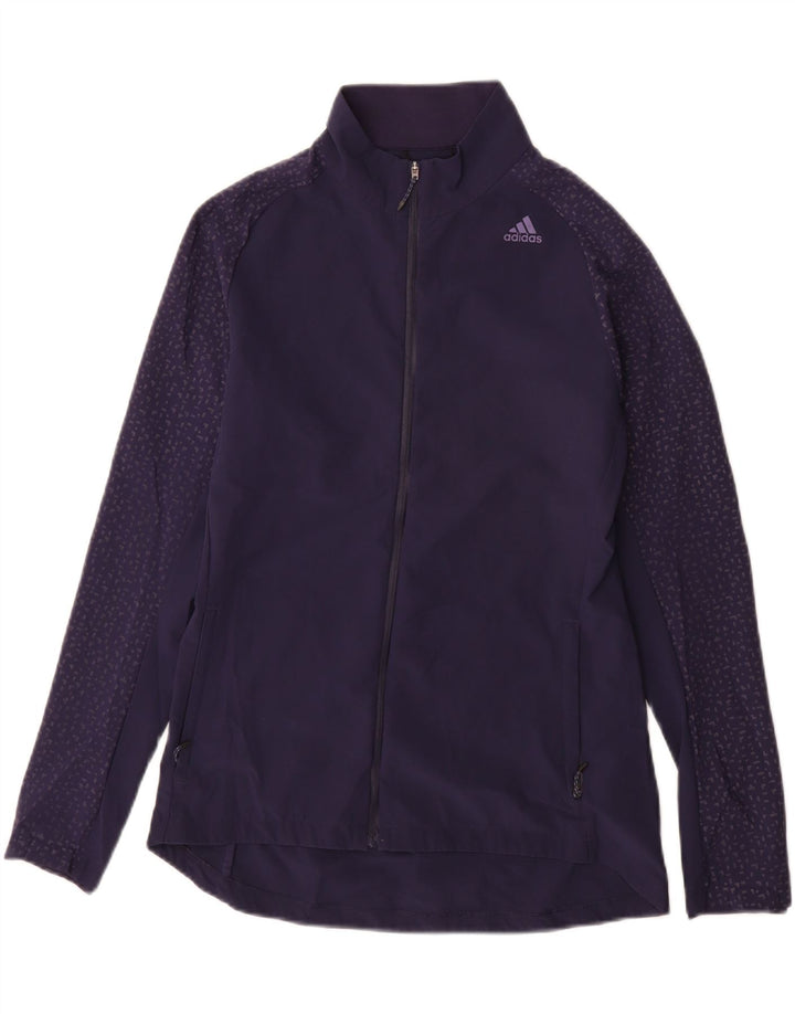 Adidas Dame Løbetræningsdragt Topjakke UK 8/10 Small Navy Blue