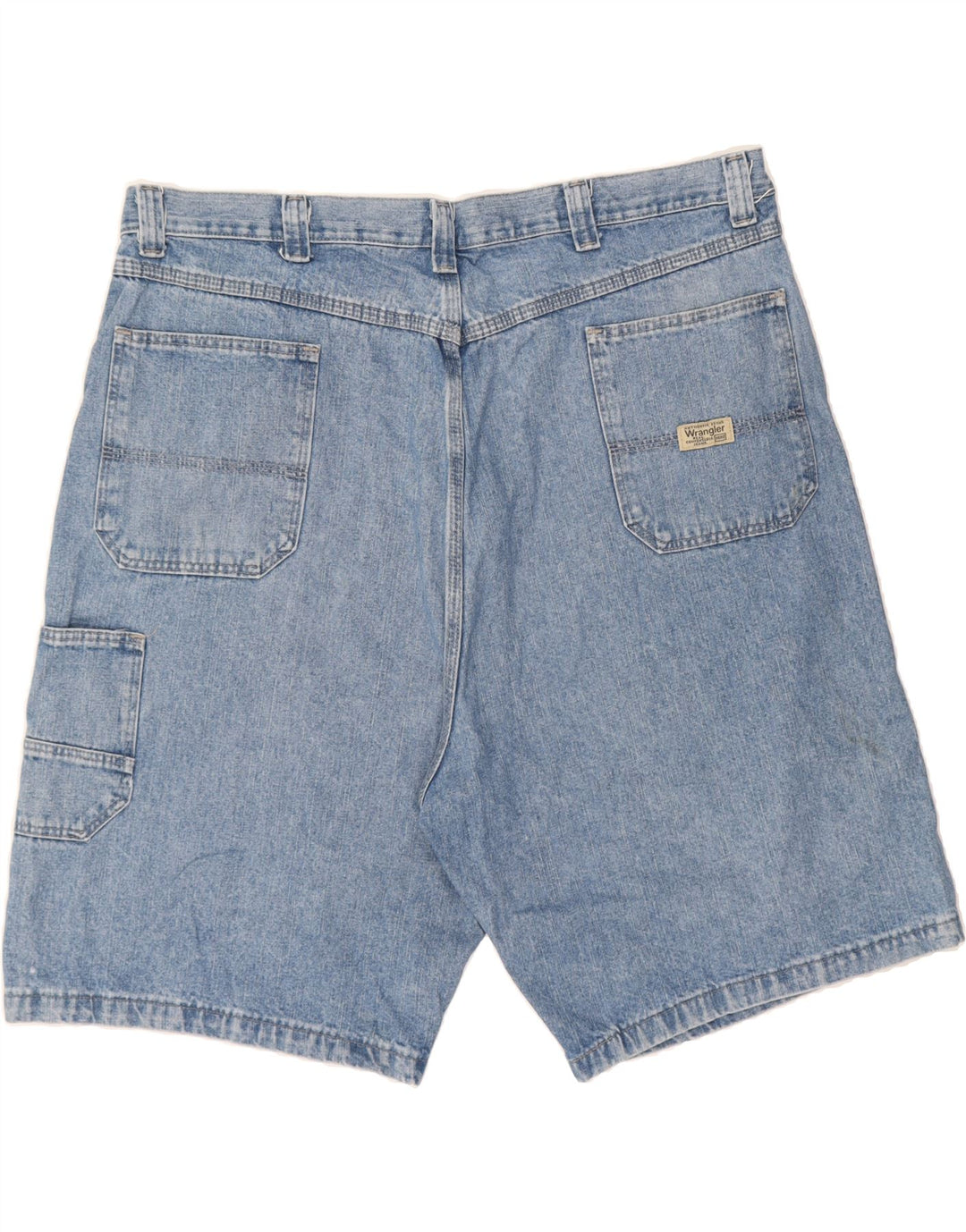 WRANGLER Mens Cargo Denim Shorts W42 2XL Blue Cotton Vintage Wrangler and Second-Hand Wrangler from Messina Hembry 