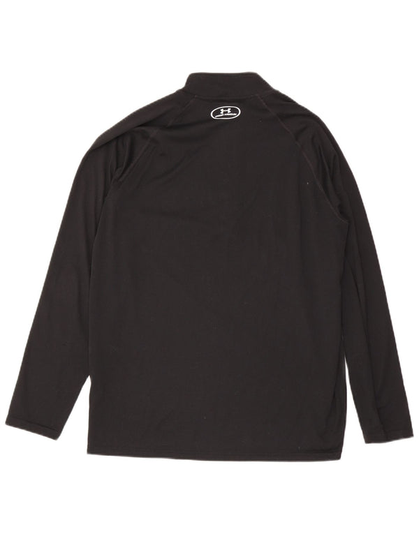 Under Armour Herre Zip Neck Regular Fit Top Langærmet Large Black Sports