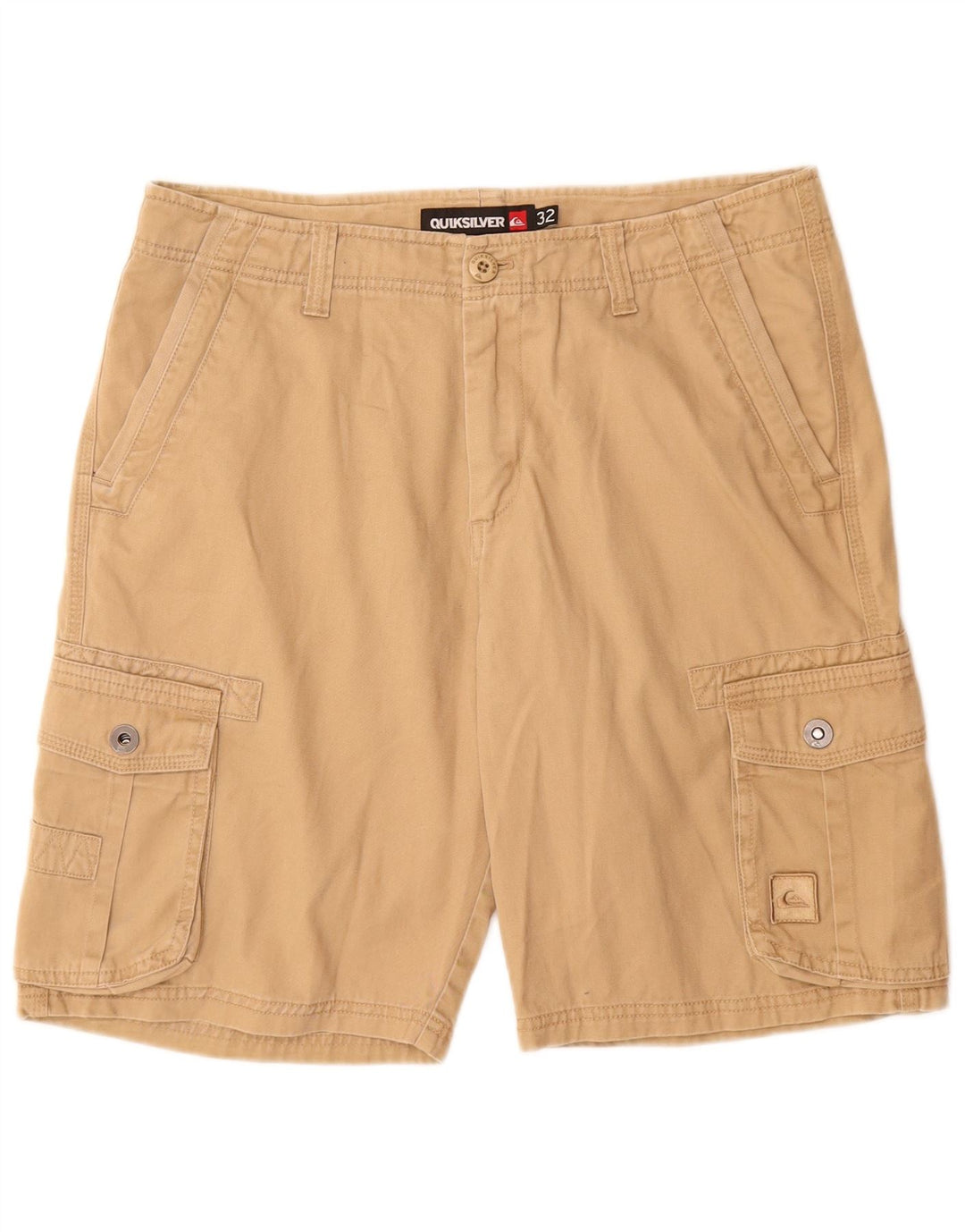 QUIKSILVER Herre Cargo Shorts W32 Medium Beige Bomuld
