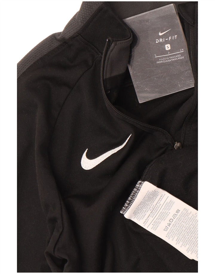 Nike Dame Dri Fit Pullover Træningsdragt Top UK 10 Small Black Colourblock