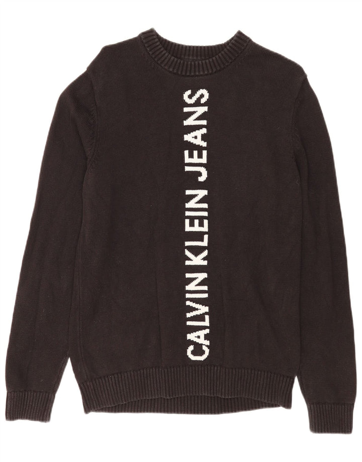 Calvin Klein Jeans Herre Crew Neck Jumper Sweater Medium Black Classic