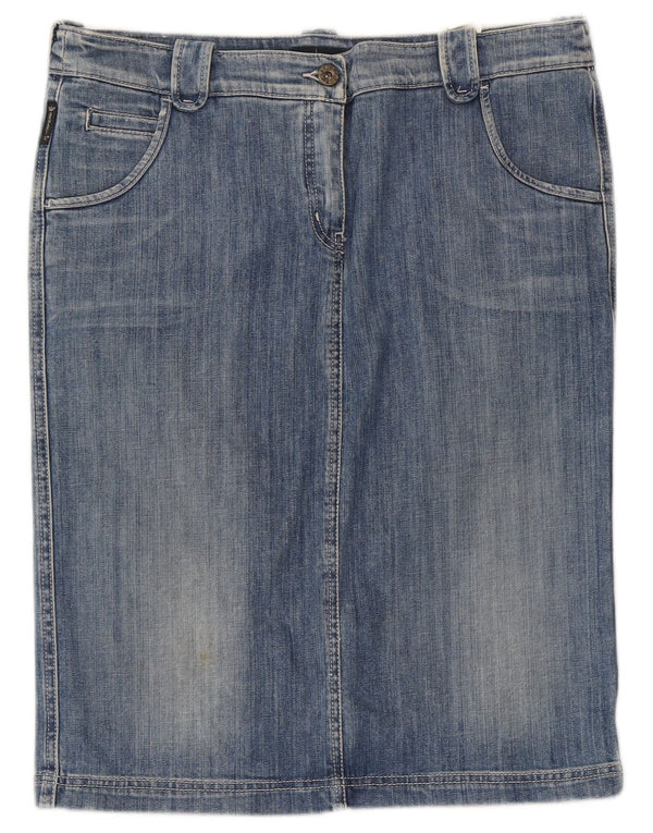 Armani Dame Denim Nederdel UK 16 Large W34 Blue Cotton