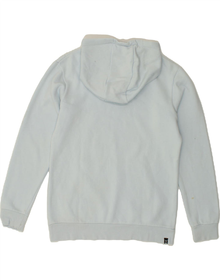 HUMMEL Mens Graphic Hoodie Jumper Small Blue Cotton Vintage Hummel and Second-Hand Hummel from Messina Hembry 