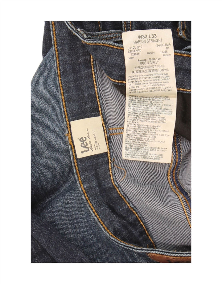 Lee Dame Marion Straight Jeans W33 L29 Marineblå Bomuld