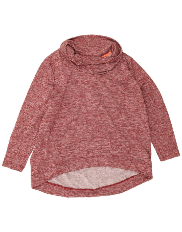Eddie Bauer Dame Oversized Sweatshirt Jumper UK 20 2XL Rød Flecked