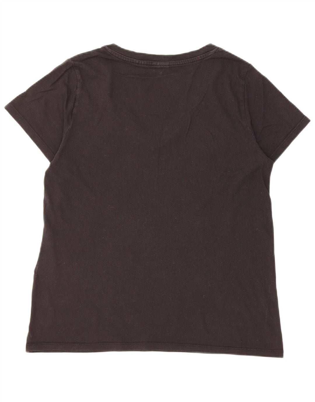 Levi's Dame T-Shirt Top UK 14 Medium Sort Bomuld