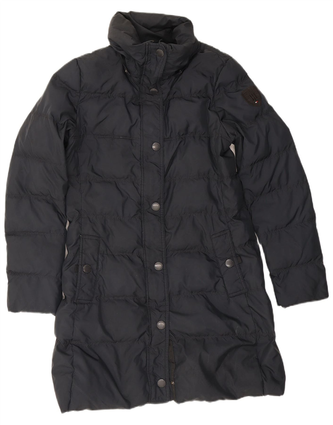Tommy Hilfiger Dame Polstret Frakke UK 14 Medium Navy Blue Polyester