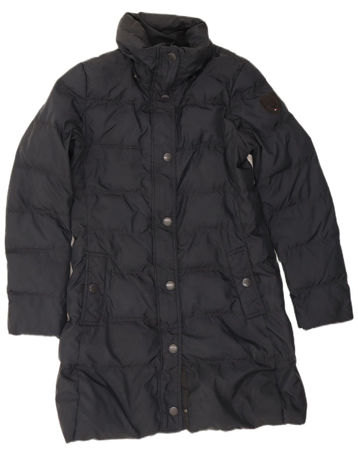 Tommy Hilfiger Dame Polstret Frakke UK 14 Medium Navy Blue Polyester